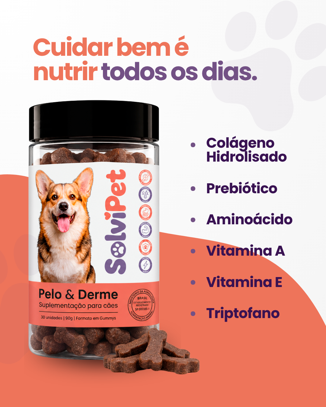 Kit 5 unidades - SolviPet - Pelo e Derme (Nova Embalagem)