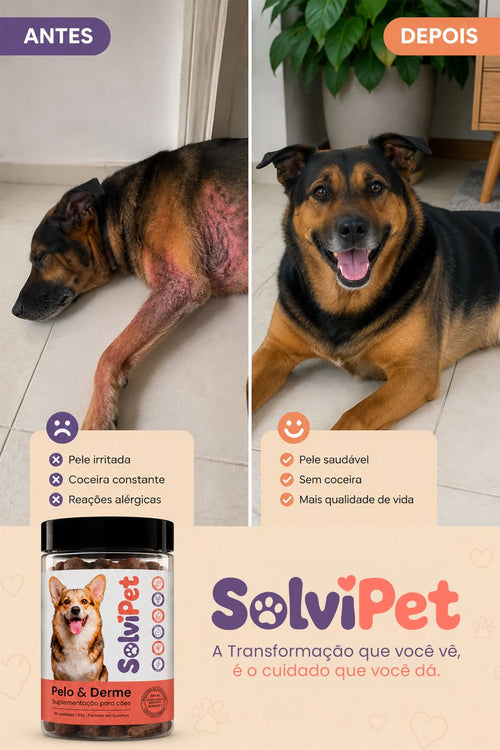 Kit 3 unidades - SolviPet - Pelo e Derme (Nova embalagem)