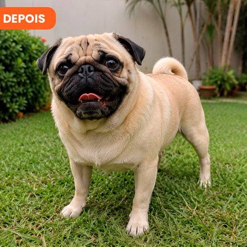 Luna depois do uso contínuo de SolviPet Pelo e Derme
